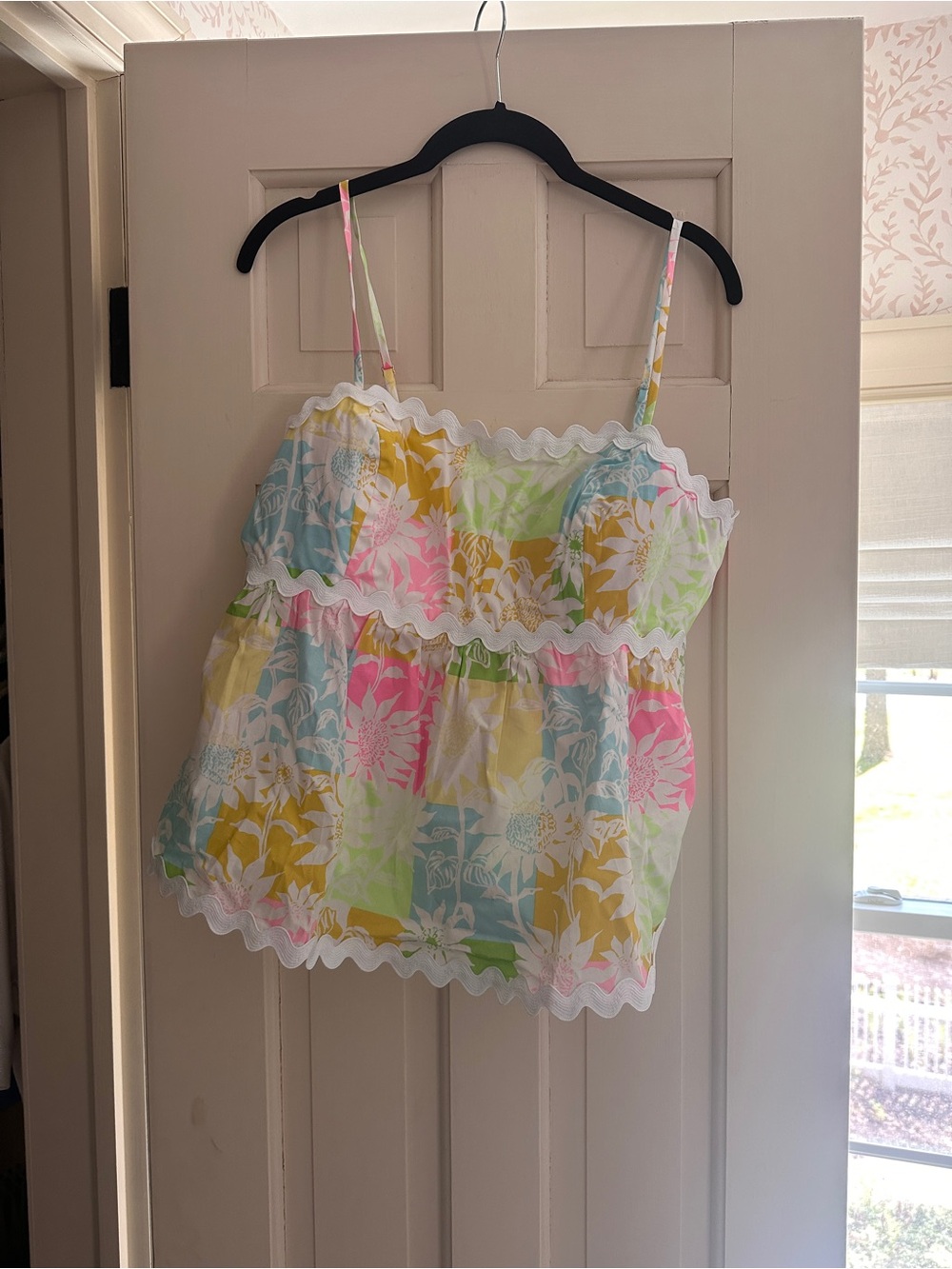 Lilly Pulitzer Multi-Color Floral Ruffle Tank